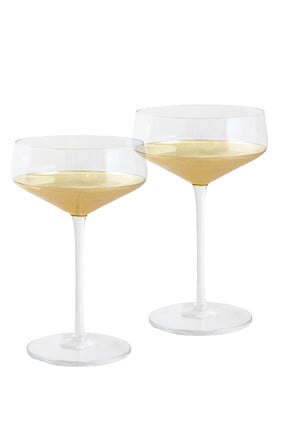 Coupe Crystal Glasses, Set of 2